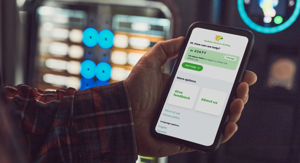 Vending customer using ZippyAssist for customer support